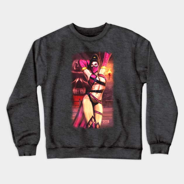 Mileena - Femme Fatale Crewneck Sweatshirt by Keith_Byrne